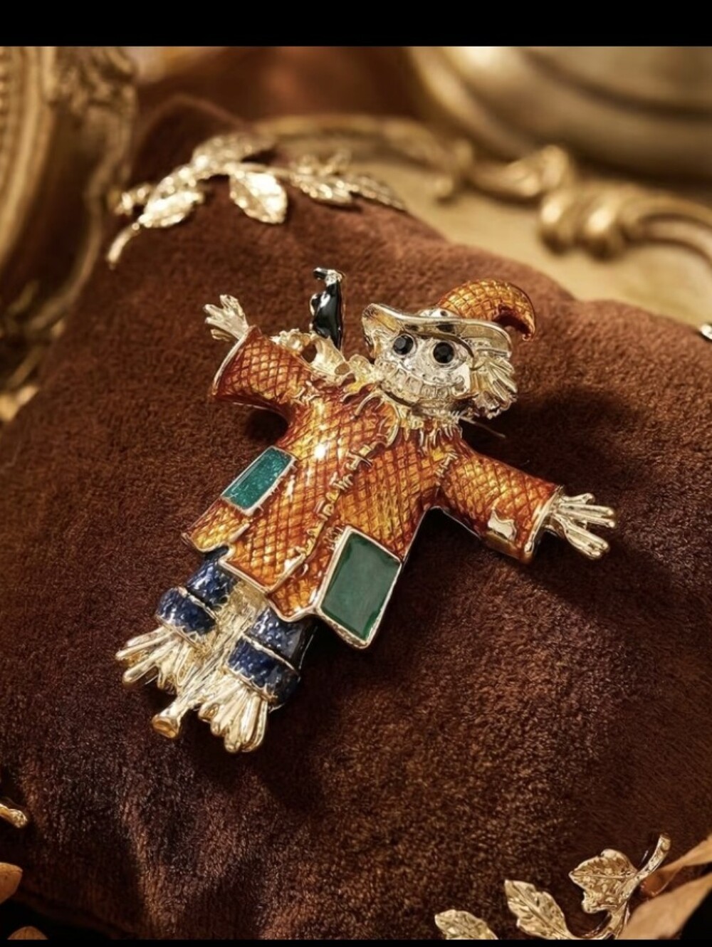 Scarecrow Fall Decor Brooch NEW - Picture 3 of 13